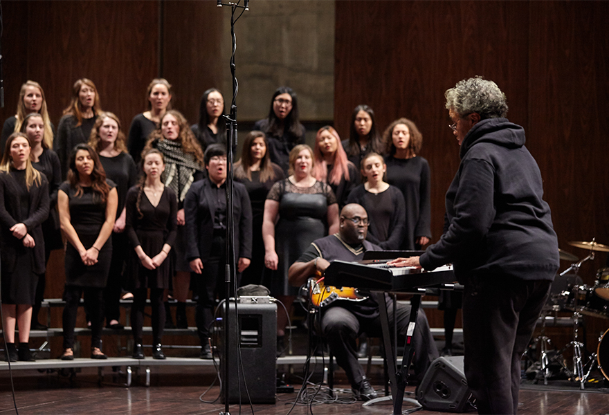 Gospel choir singing