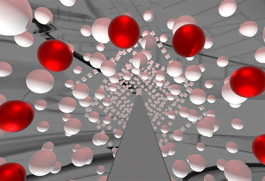 Abstract computer generated 3d environment