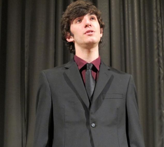 Young man singing