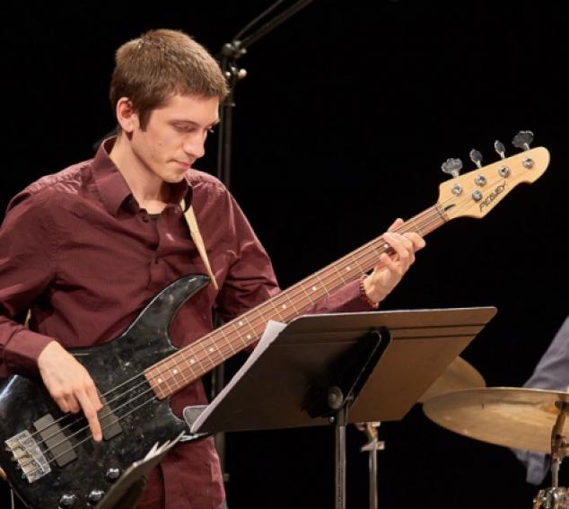 Modern band bassist