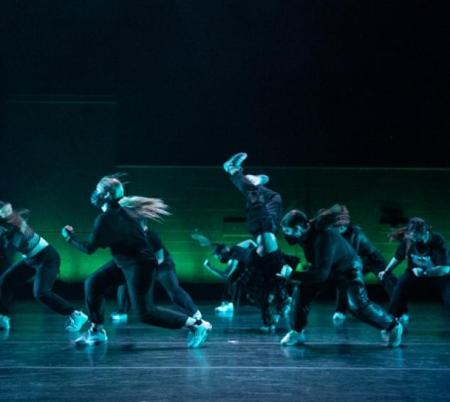 group dancing on stage