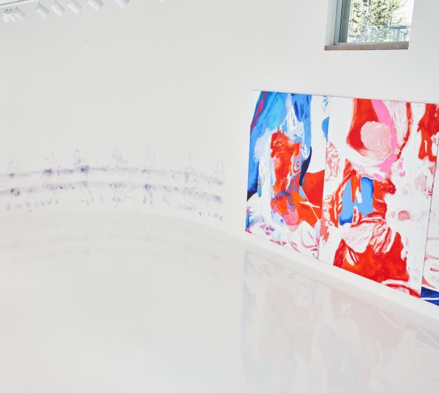 , Installation view of Donna Huanca: MAGMA SLIT, 2022