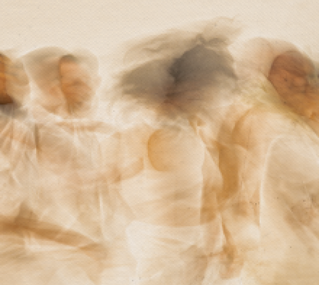 Blurred image of MFA in Dance Candidates dancing 