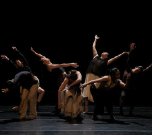 Students performing at the Dance Majors Concert 