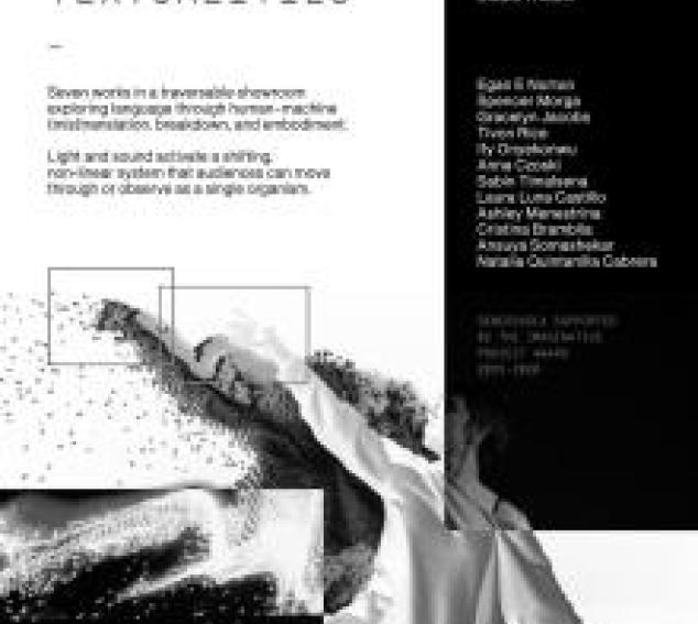 Anomalous Textualities: poster of the event with the image of a dancer.