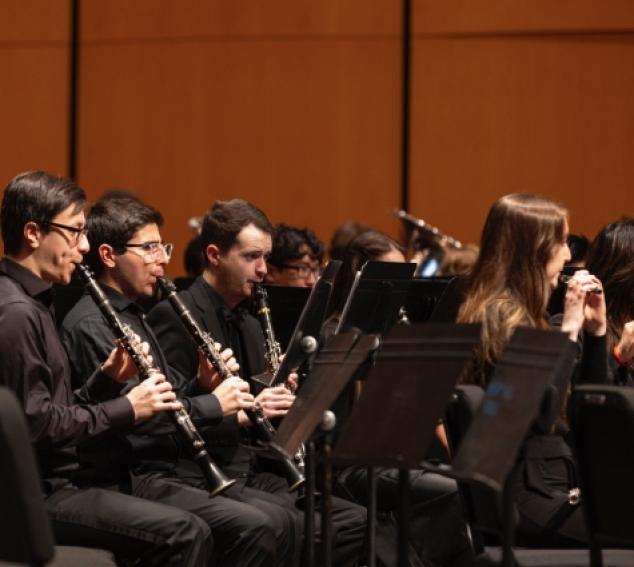 Wind Ensemble clarinets (Photo: UW Photography). 