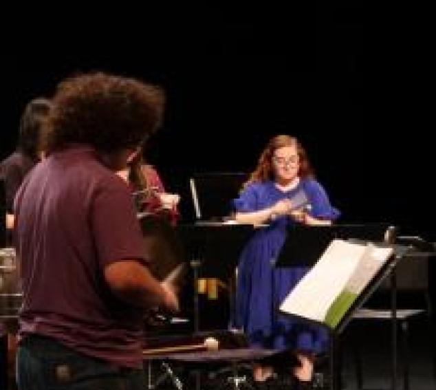 UW Percussion Ensemble performs at the Meany Studio Theater (Photo: Cyan Duong). 