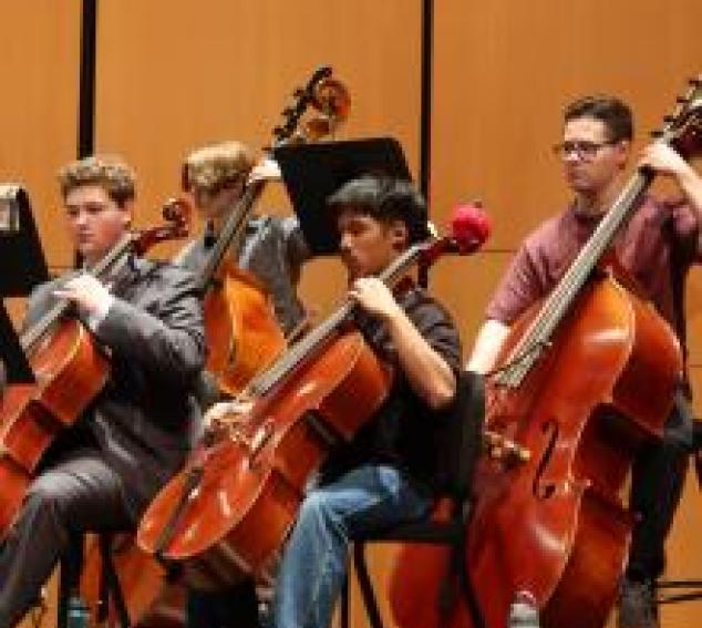 UW Symphony in rehearsal at Meany Hall (Photo: Cyan Duong).