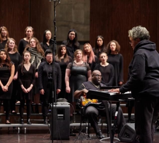 Phyllis Byrdwell directs the UW Gospel Choir (Photo: Steve Korn)